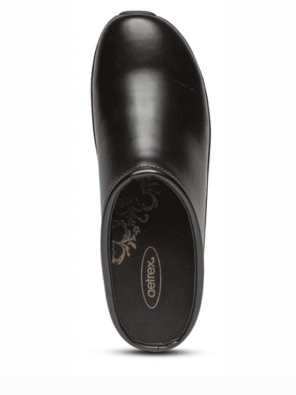 Ladies 7.5-8 Aertrex Robin slip resistant clogs black Leather arch support exc - Picture 8 of 15